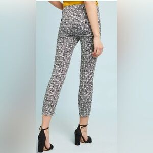 Anthropologie Black white Novelty Print Pineapple Pants size 8